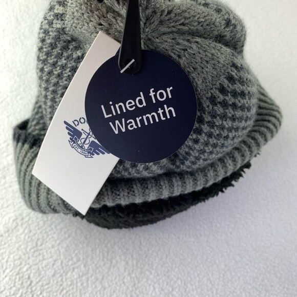 Dockers Levi's Beanie Insulated Acrylic Cuff Hat Cap Black Gray NWT - Picture 8 of 9